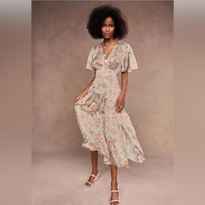 NWT Topshop silky floral tea dress US Size 12